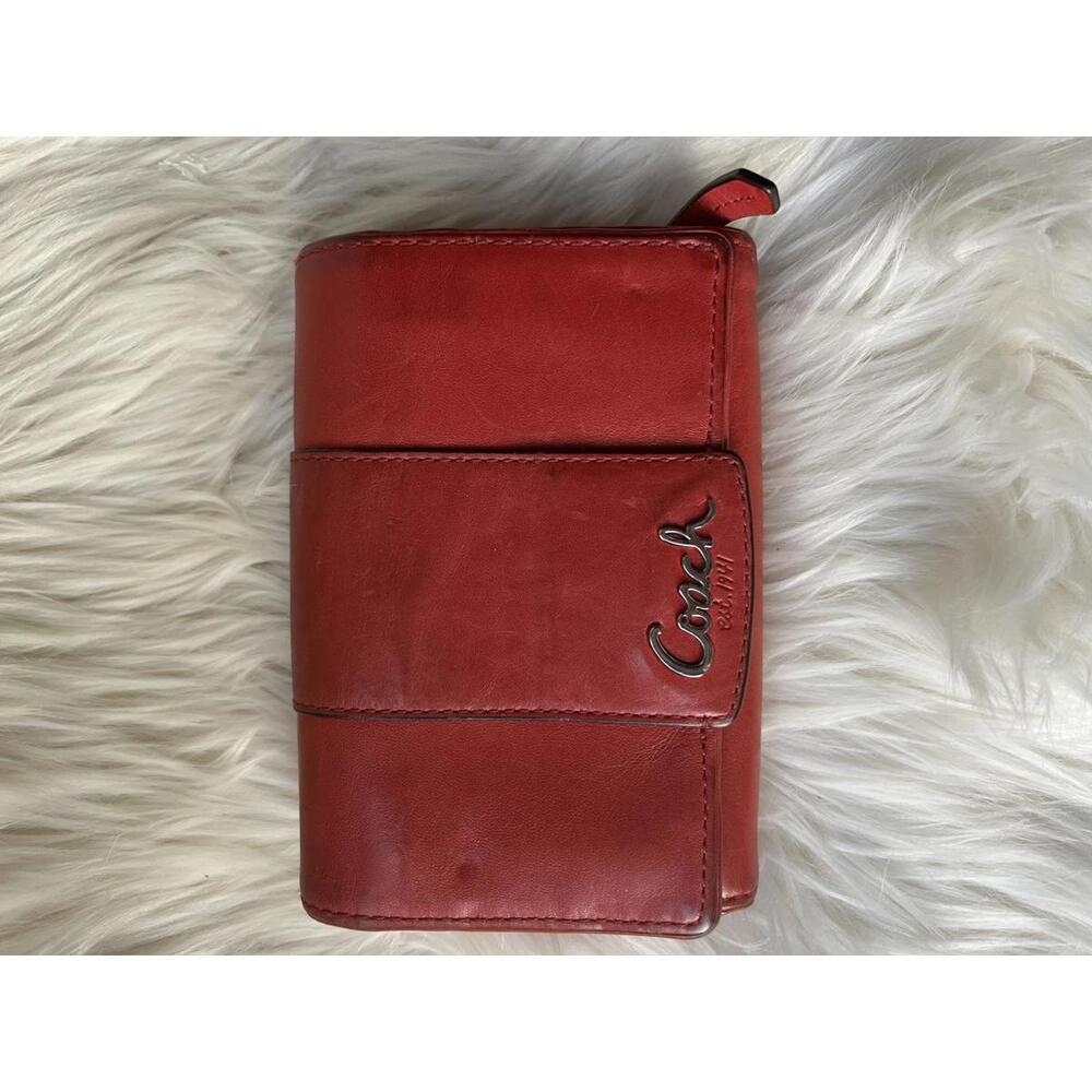 Coach Red Leather Women's Wallet
